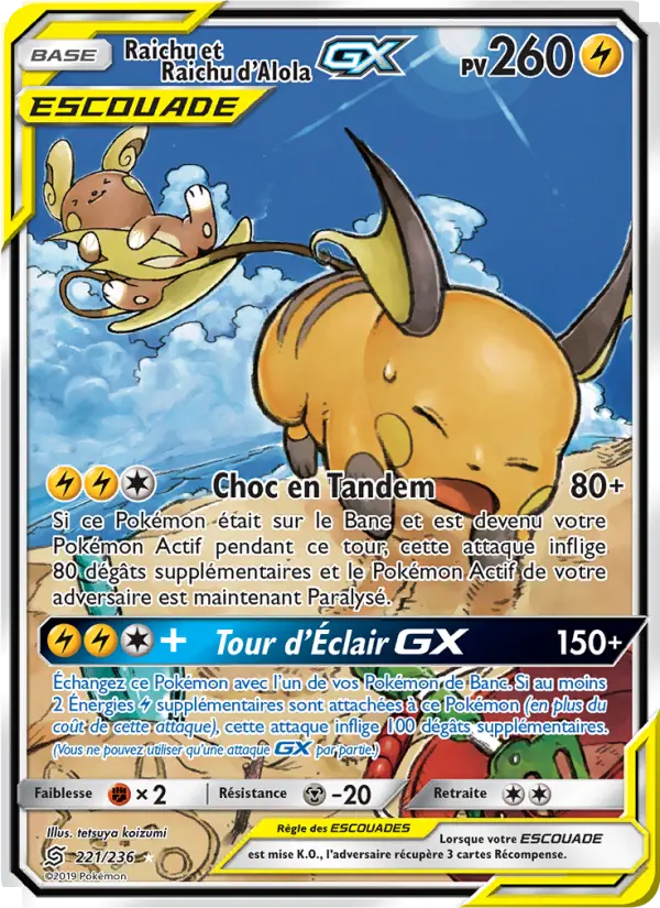 Raichu et Raichu d’Alola GX
